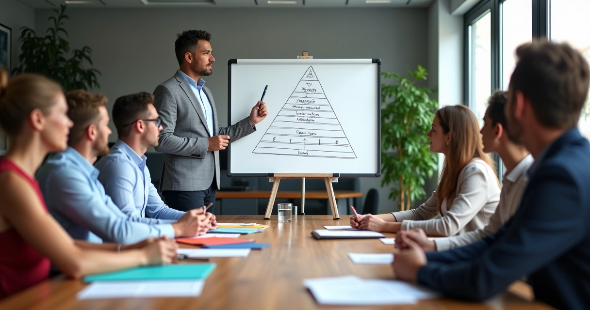 Reunião de pessoas ouvindo proposta de investimento