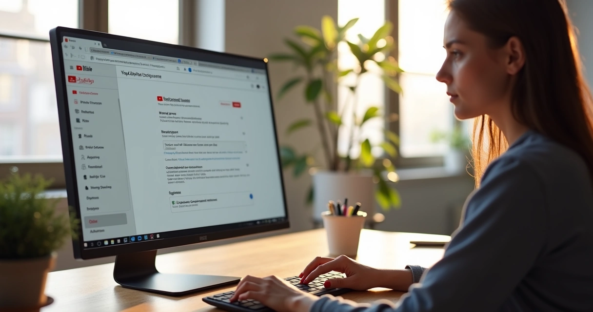 Configurações de cookies no YouTube em tela de computador 