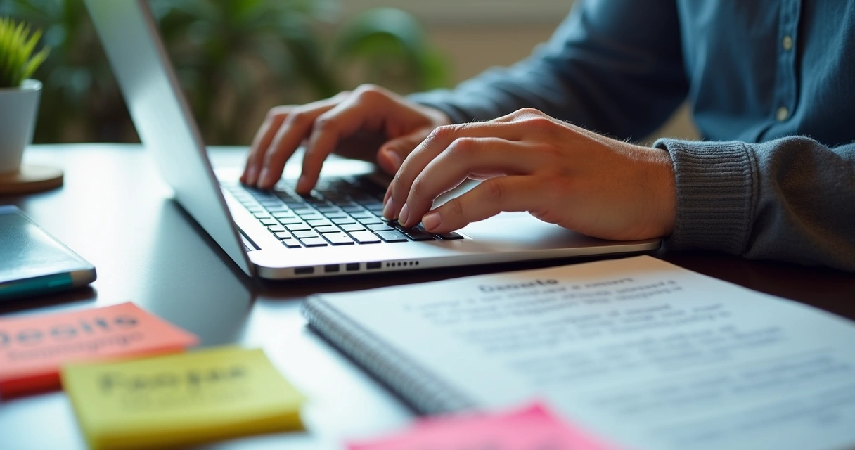 Profissional escrevendo copy para vendas online 