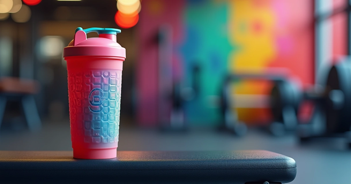 Coqueteleira personalizada colorida com relevo e textura inovadora