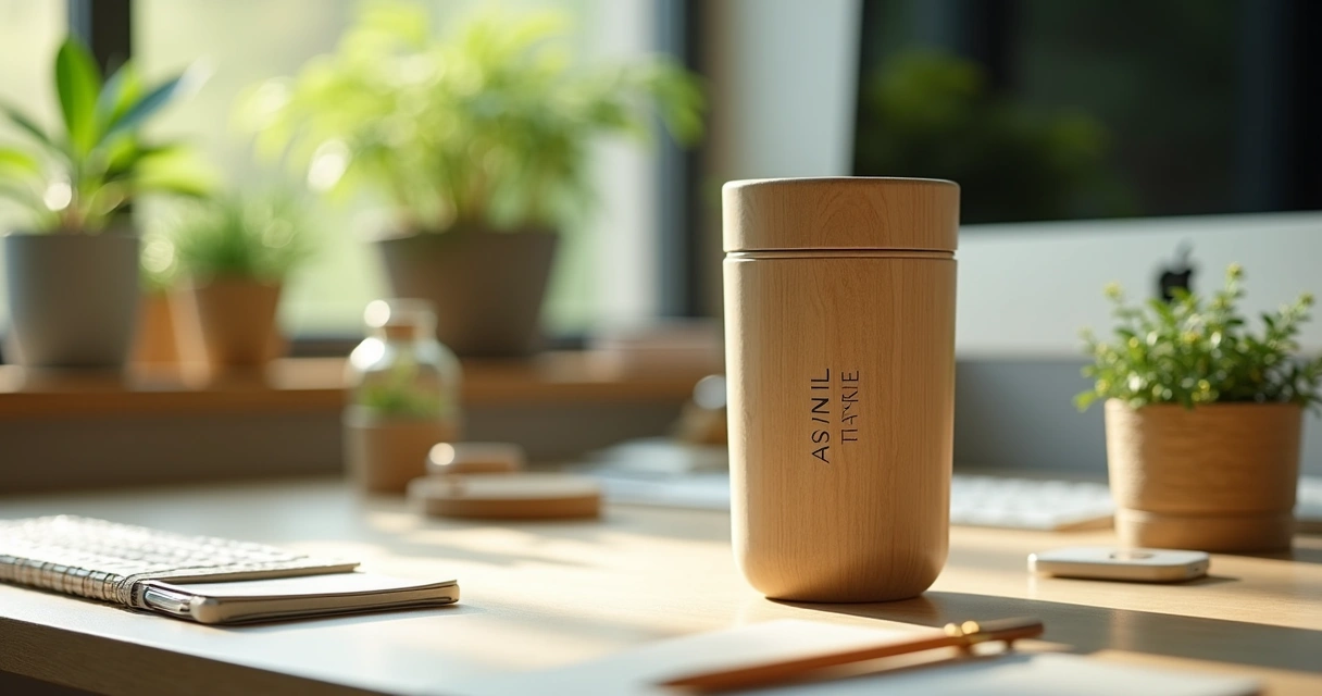 Coqueteleira personalizada ecológica com materiais reciclados 