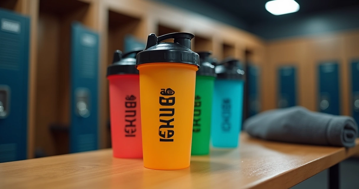 Coqueteleira personalizada com logo de academia 