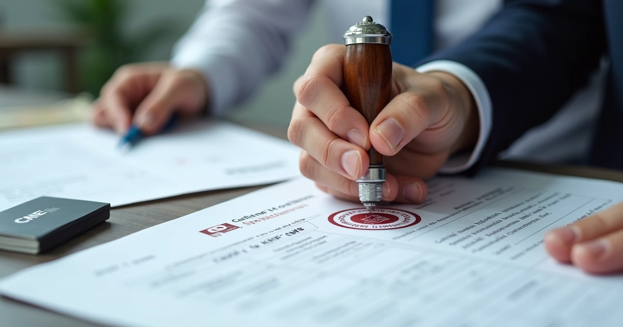 Registro de representante comercial com carimbo do CORE 