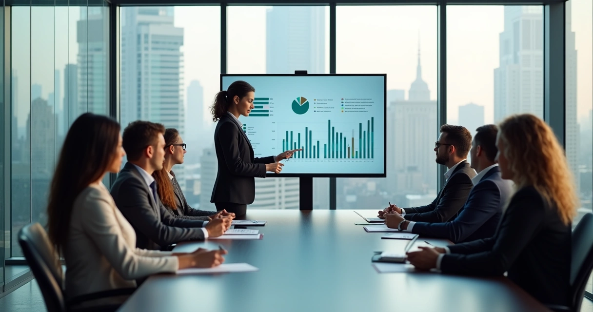 Executives and managers in business meeting 
