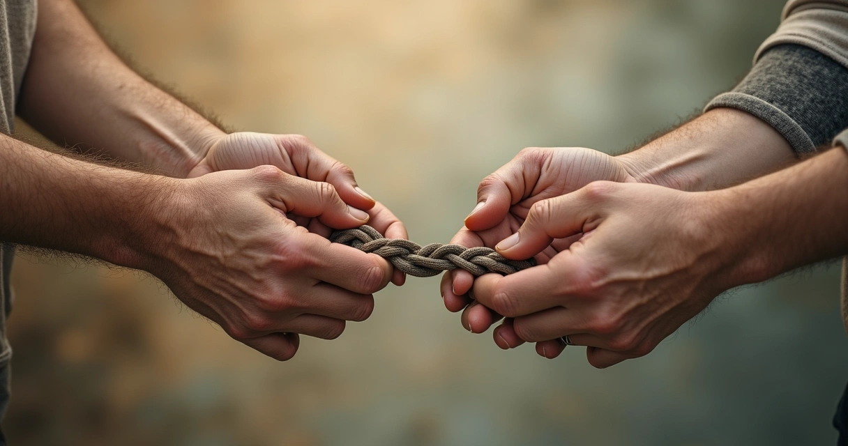 Corrente humana formada por mãos de várias gerações conectadas 