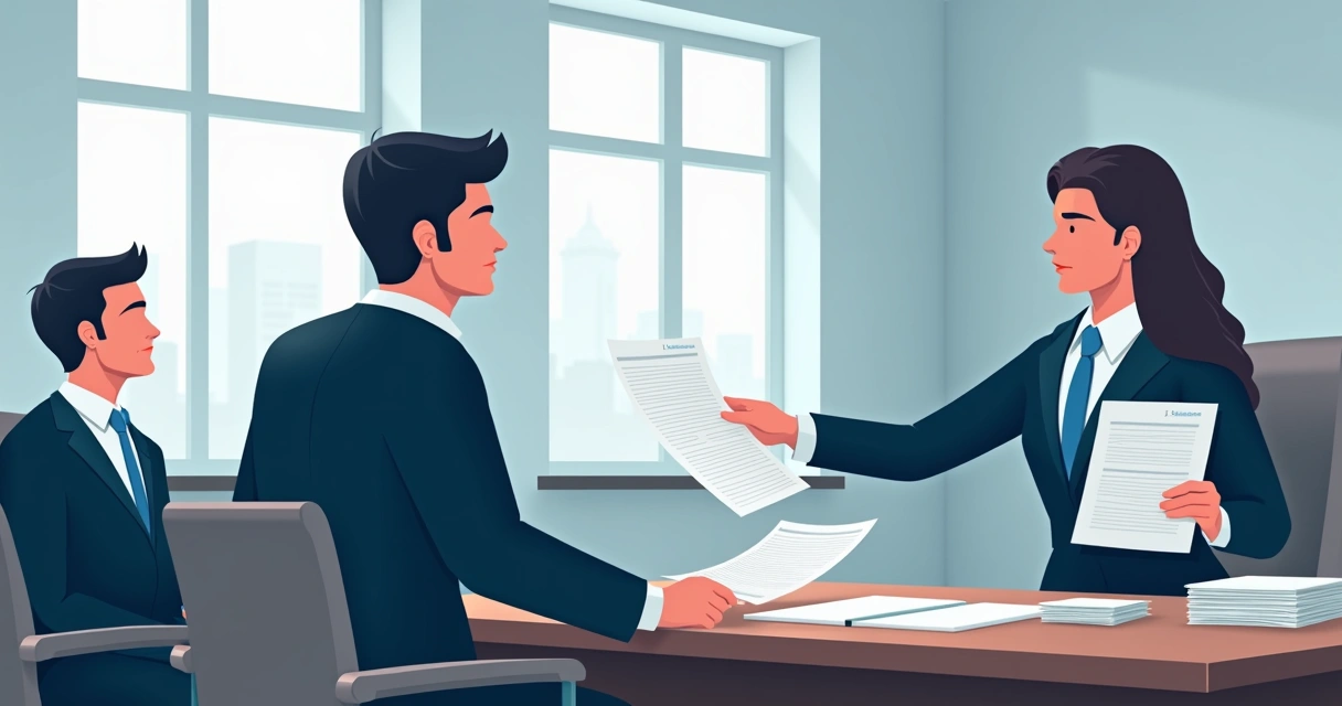 Advogado correspondente representando cliente em audiência legal 