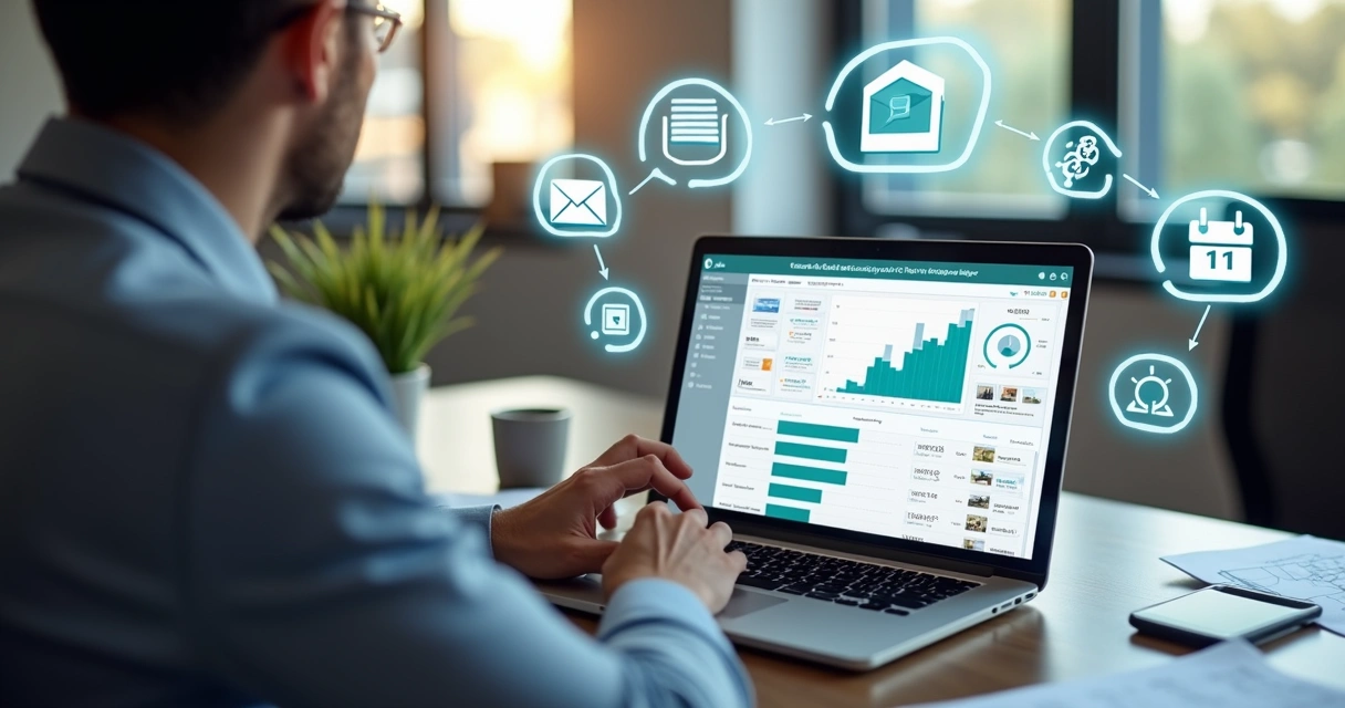 Corretor exibindo ferramentas digitais em tela 