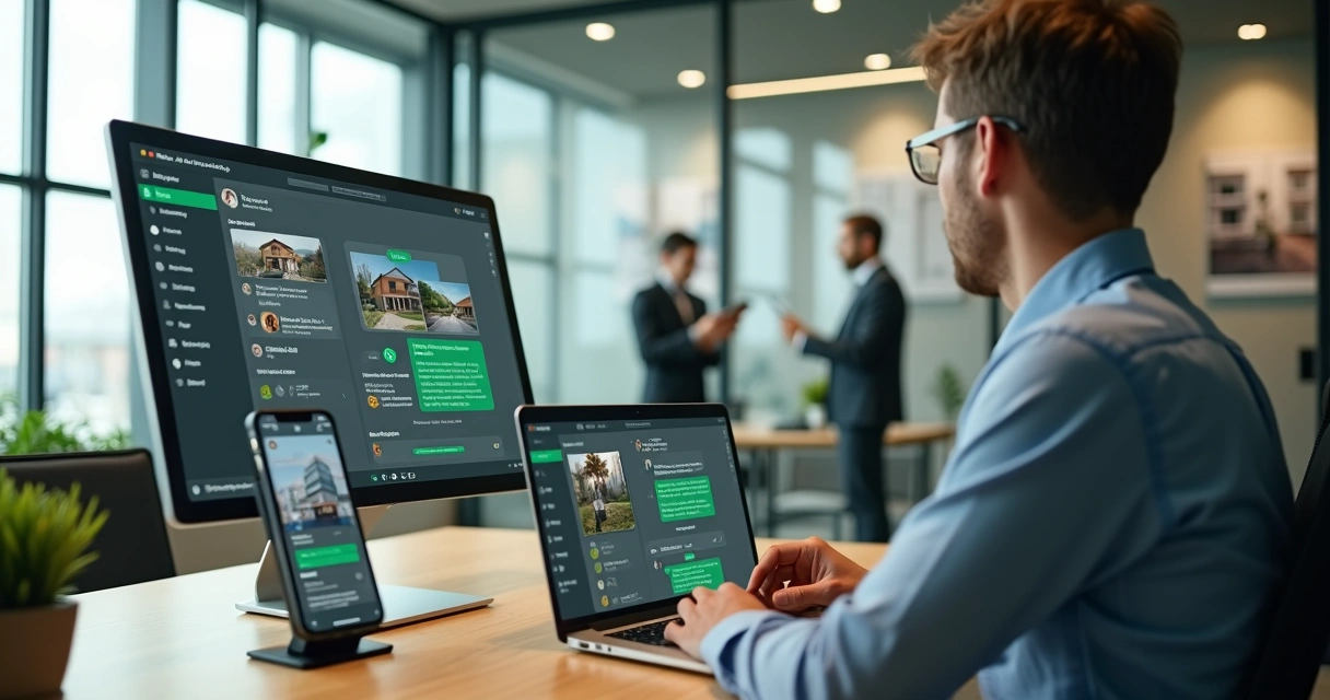Corretor imobiliário usando IA no WhatsApp para atender clientes 