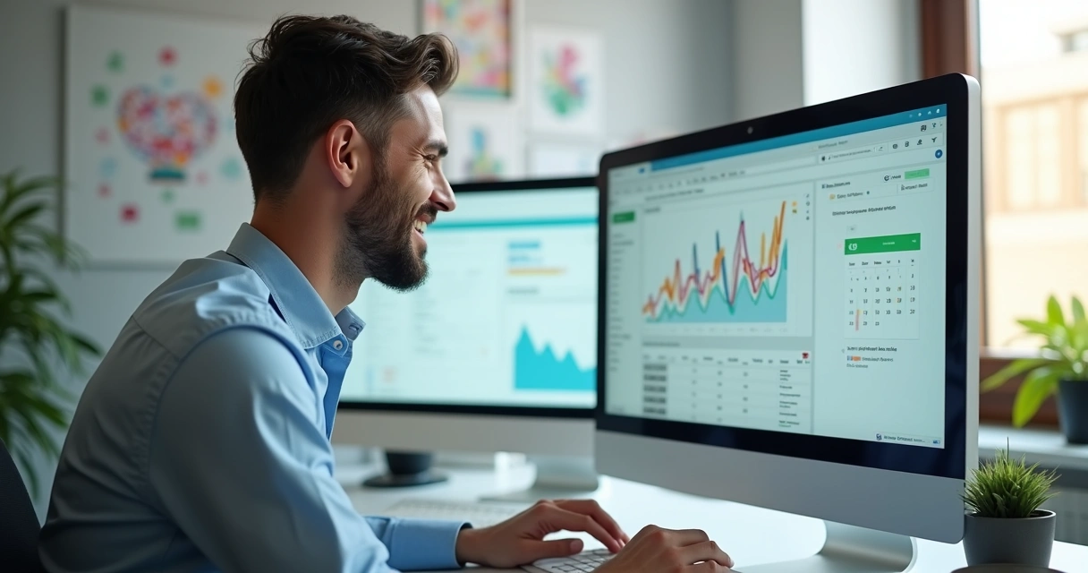 Corretor de saúde usando plataforma digital no notebook 