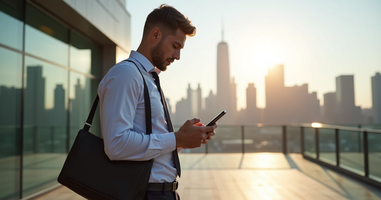 Corretor de imóveis visitando imóvel usando aplicativo no celular 