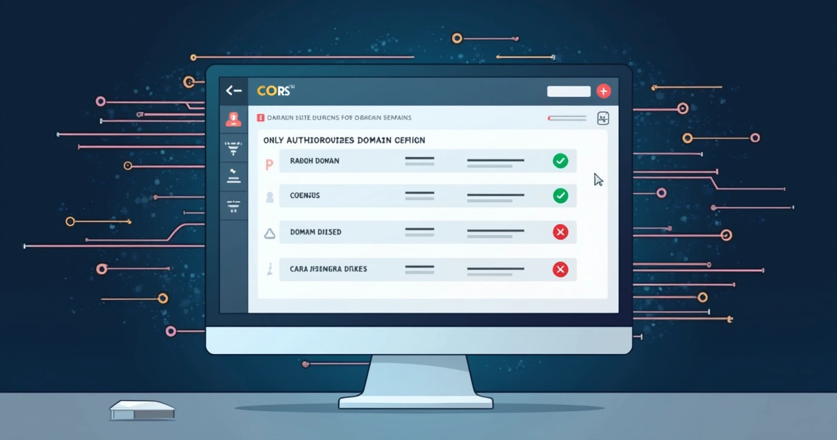 Tela de configuração detalhada de CORS em painel de administração de servidor 