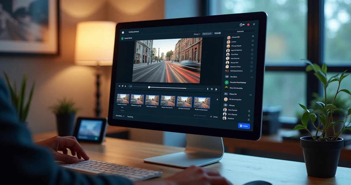 Tela de computador com a interface do VDClip exibindo cortes automáticos do vídeo. 