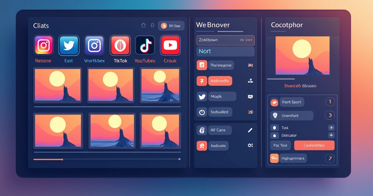 Sequência de cortes de live prontos para publicação em redes sociais 