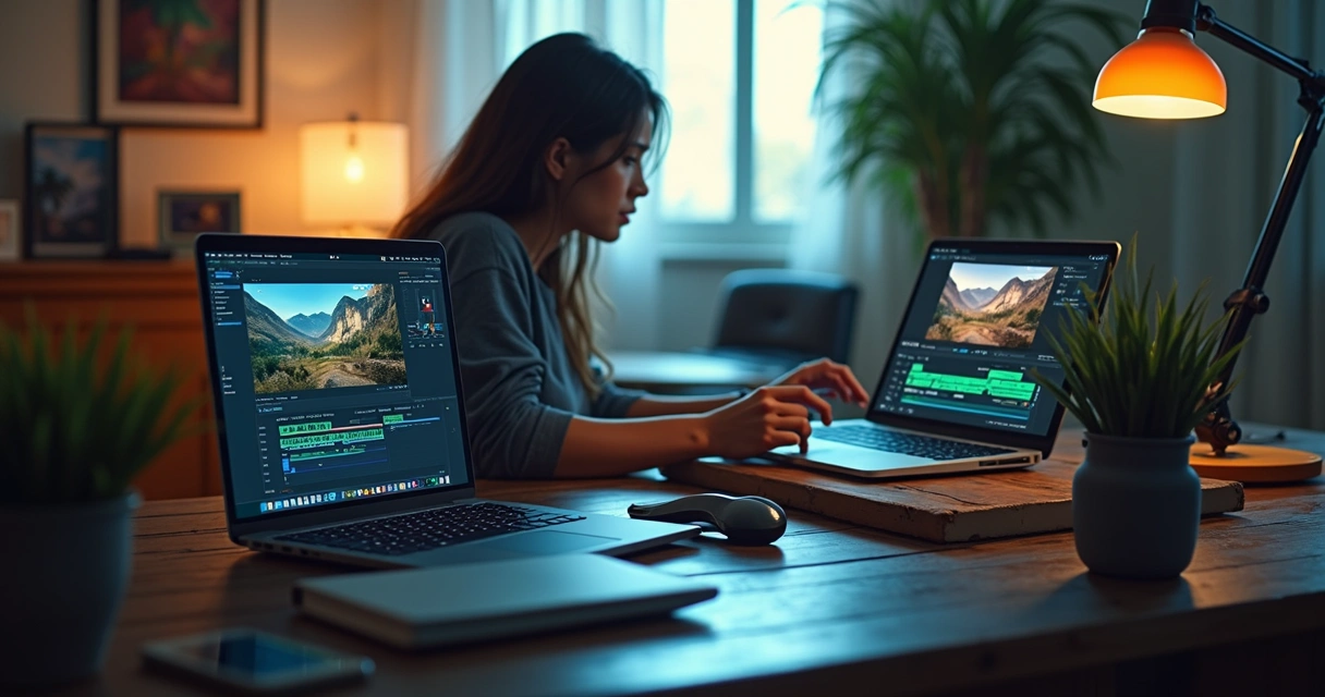 Comparison of cutting methods, manual and automatic editing 