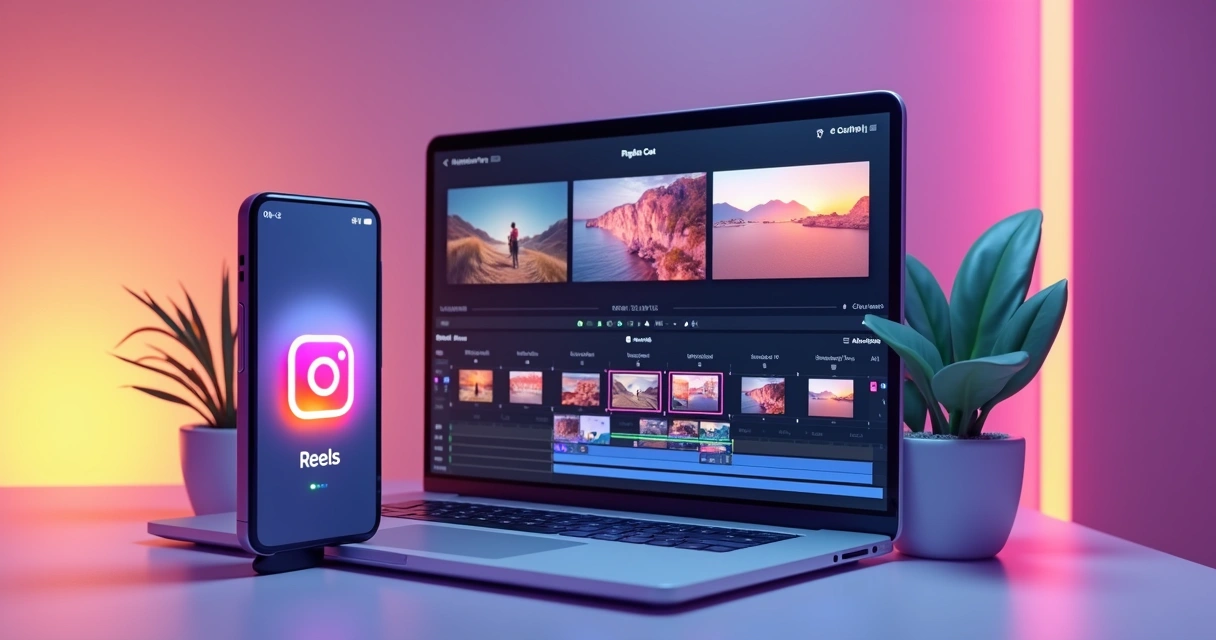 Linha do tempo de vídeo com cortes rápidos no Instagram 