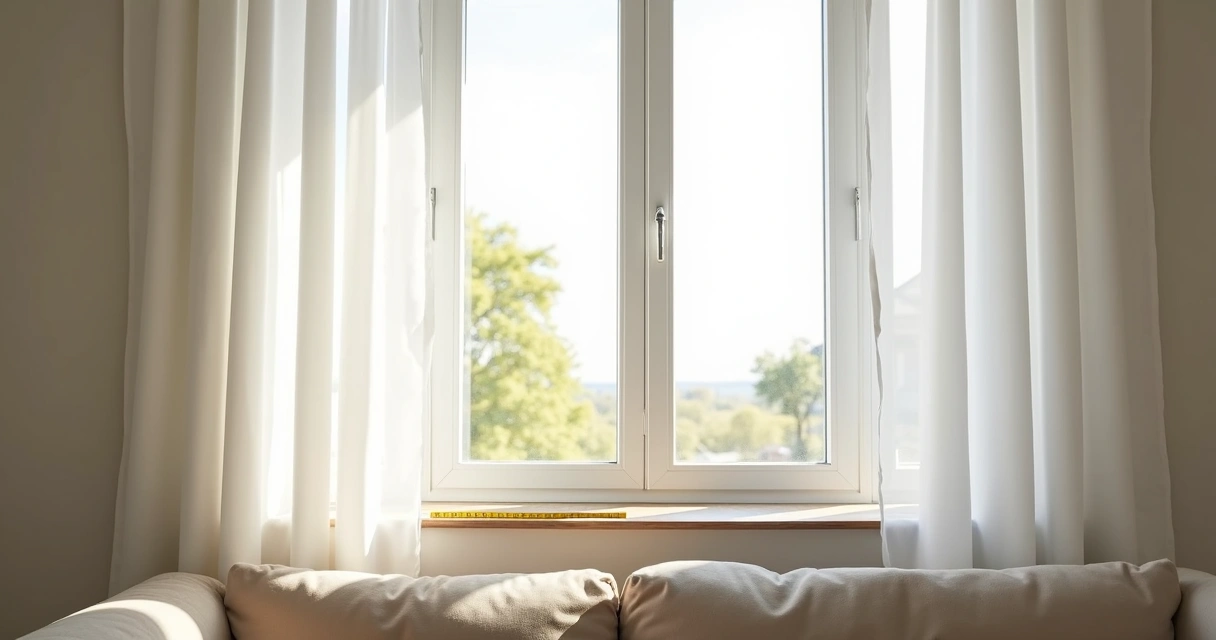 Cortina instalada na altura correta cobrindo a janela e parte da parede