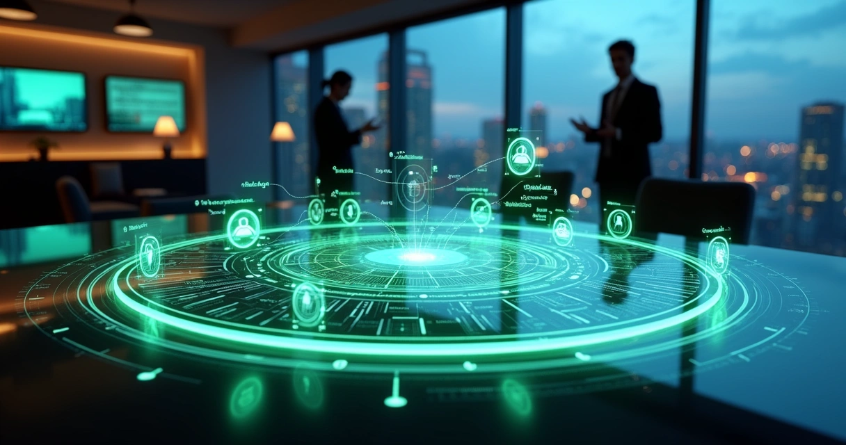 Fluxo visual de operação comercial integrado destacando dados e mensagens 
