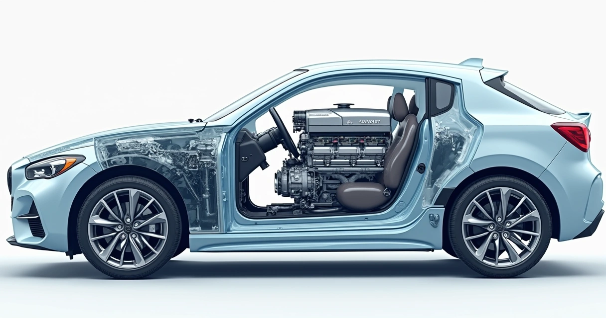 Esquema mostrando o coxim do motor instalado 