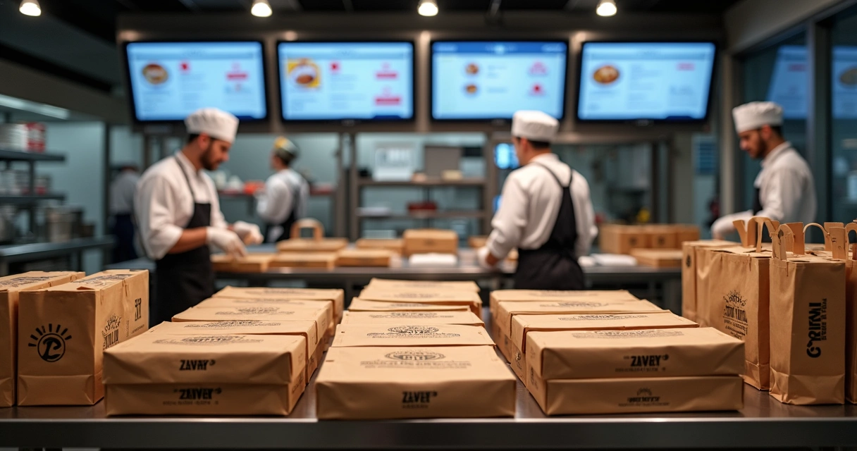 Cozinha equipada operando várias marcas de delivery simultaneamente 