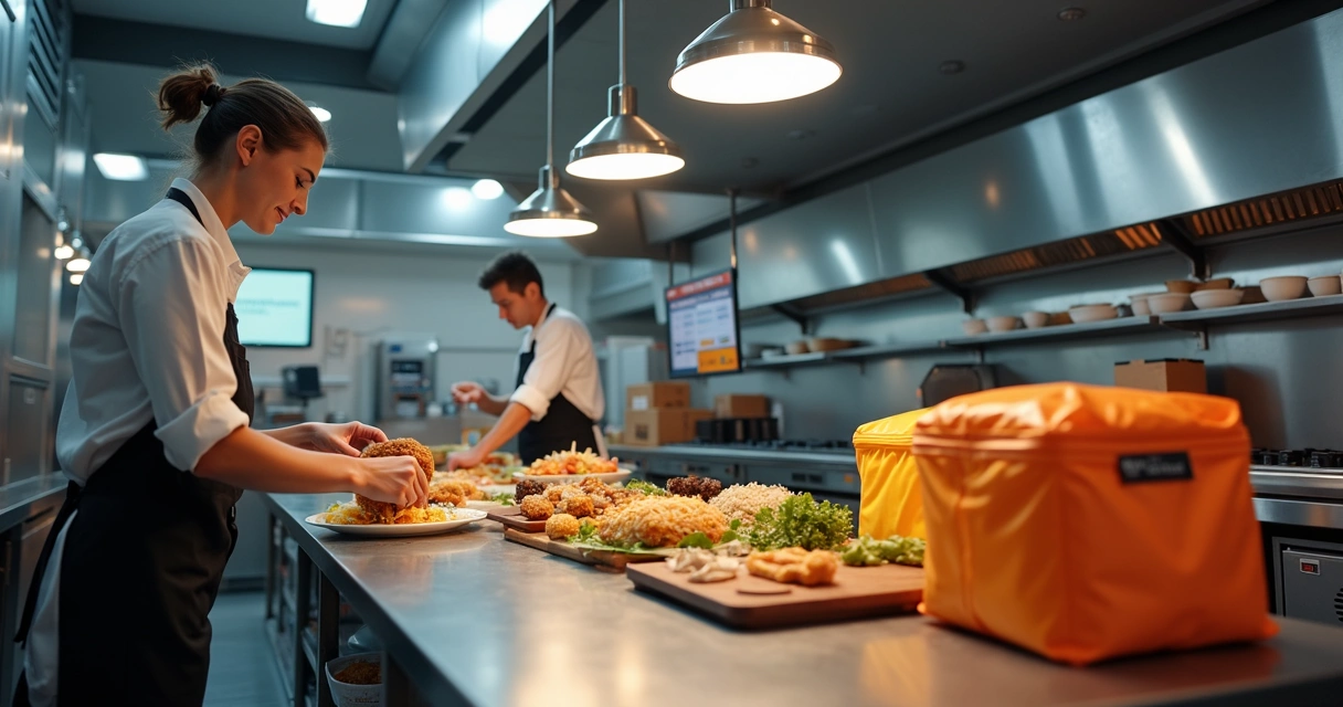 Tela de pedidos em cozinha multimarcas 