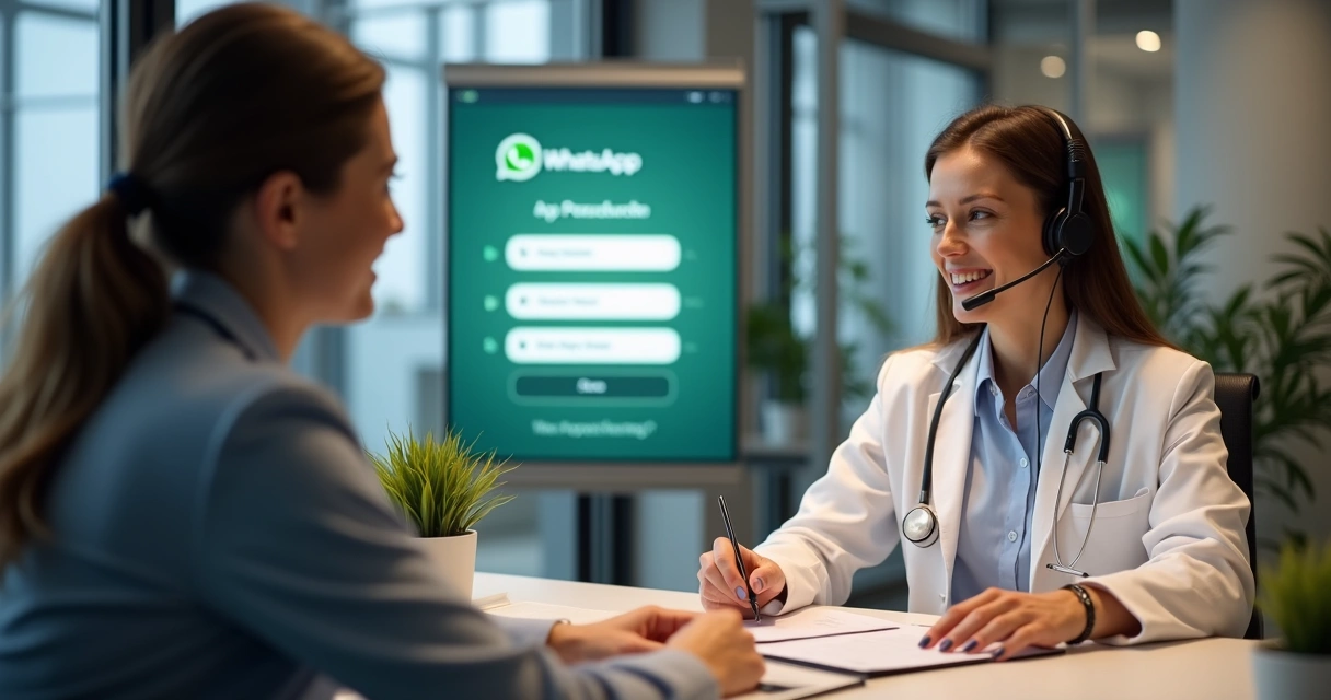Equipe e IA no agendamento de consultas odontológicas 