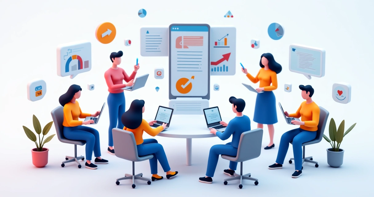 Equipe colaborando para crescimento de SaaS 