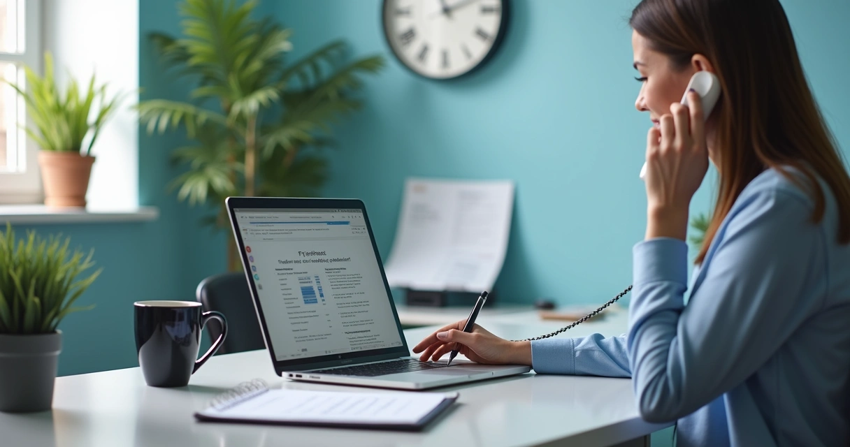 Person on the phone with credit bureau representative