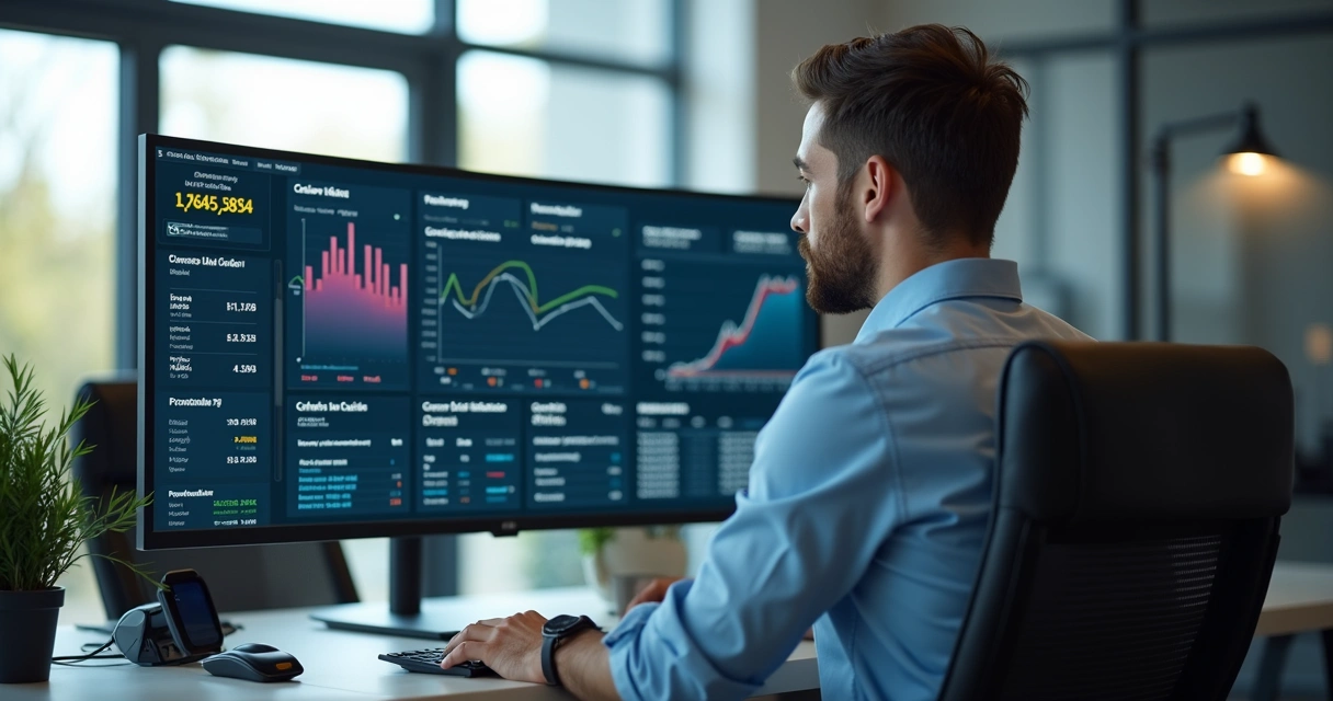 Pessoa analisando tela com créditos fiscais de PIS, Cofins e ICMS para compensação 