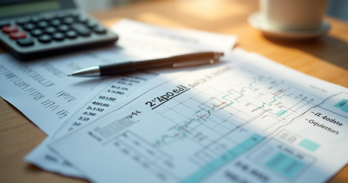 Documentos fiscais e calculadora sobre mesa de escritório 