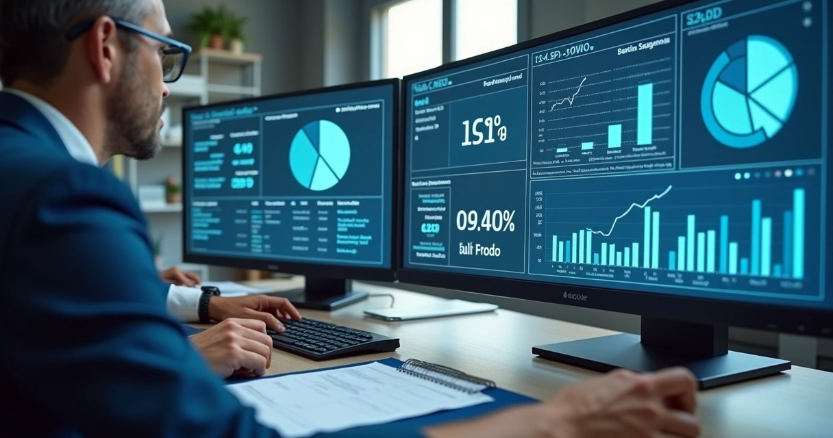 Painel financeiro com créditos tributários e documentos fiscais