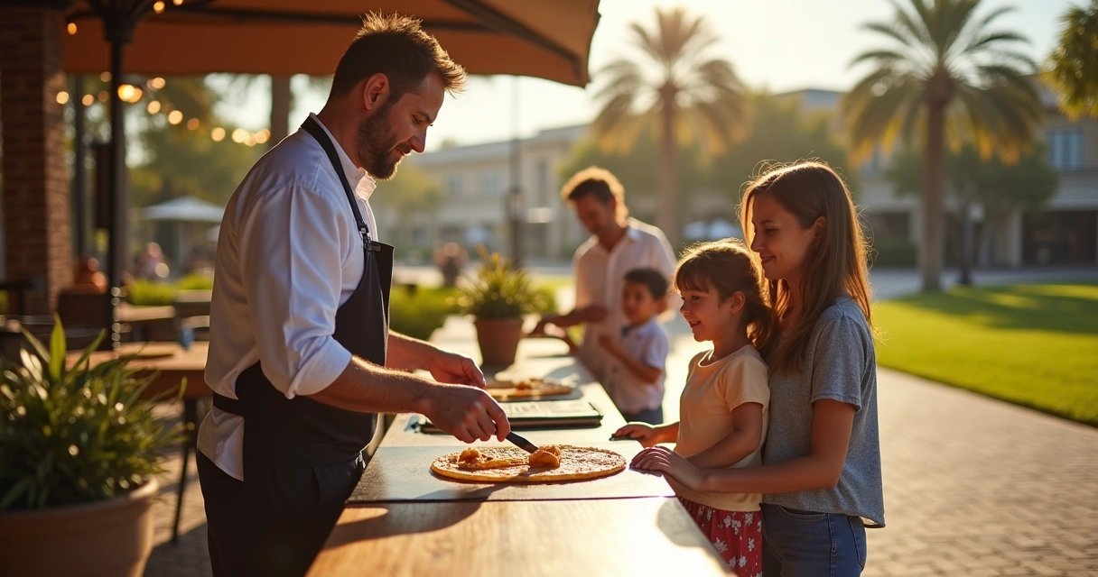 Buffet de crepe ao ar livre em Orlando 