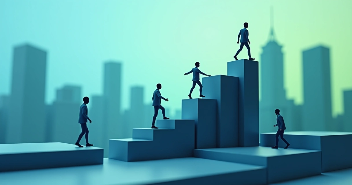 Gráfico de crescimento representando carreira do consultor de vendas 