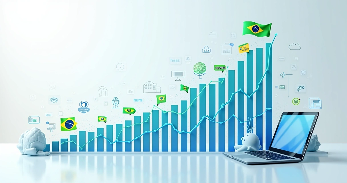 Gráfico mostrando aumento do acesso à educação a distância no Brasil 