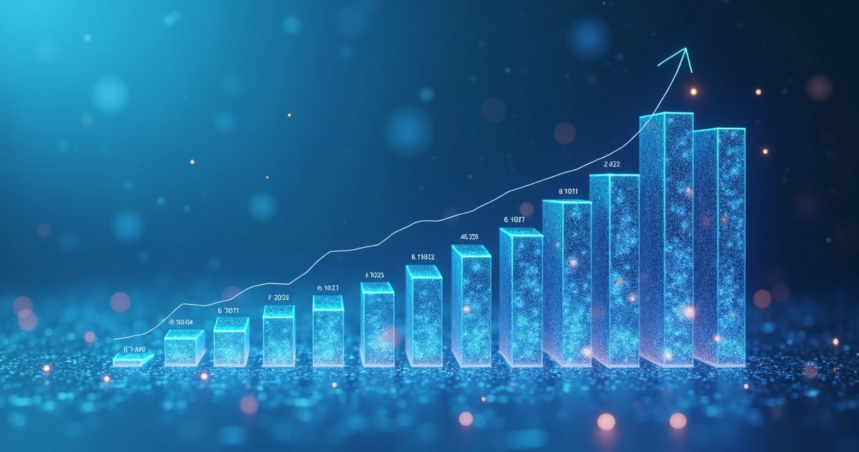 Gráfico ilustrativo mostrando crescimento do tráfego do Google Gemini em comparação ao Perplexity 
