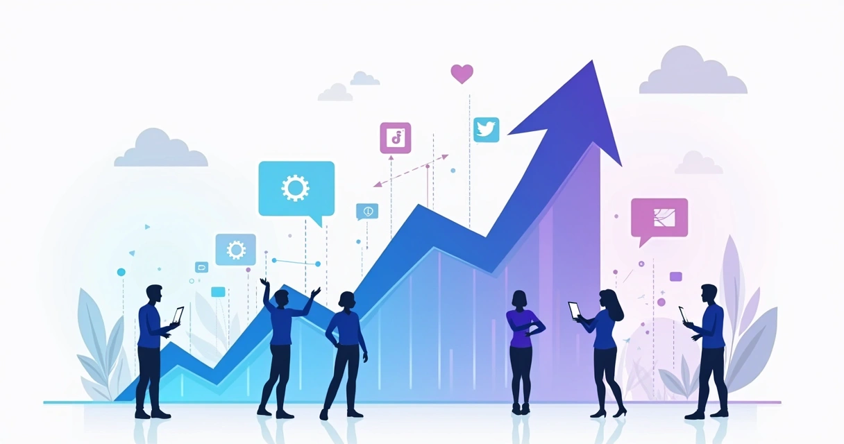 Gráfico crescente de performance em parcerias 