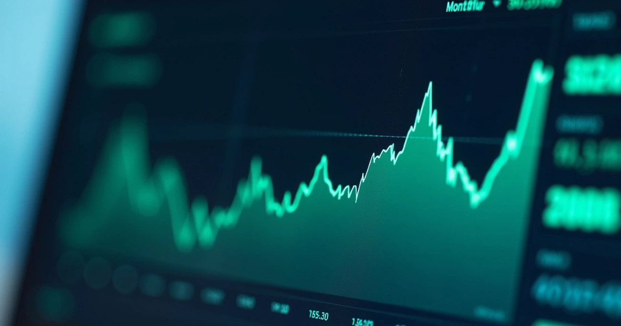 Dashboard com gráfico de crescimento mensal de receita recorrente 