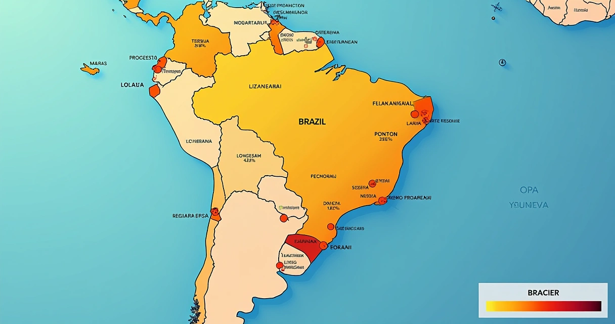 Mapa do Brasil destacando o crescimento do setor de obras no Nordeste, com gráficos coloridos e cidades em foco 