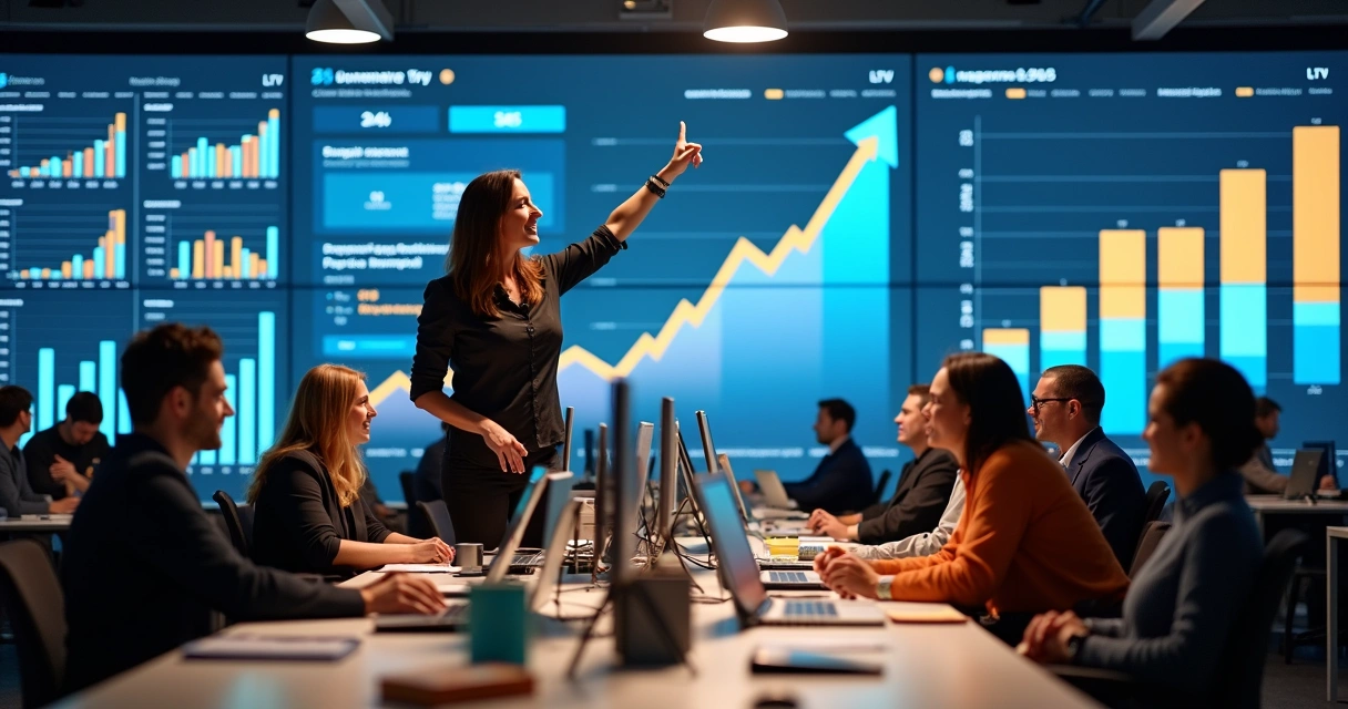 Evolução de métricas de negócios digitais 