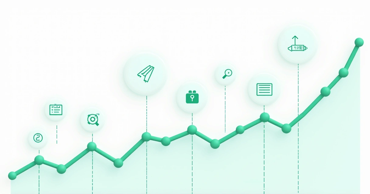 Gráfico mostrando aumento contínuo de visitas em site 