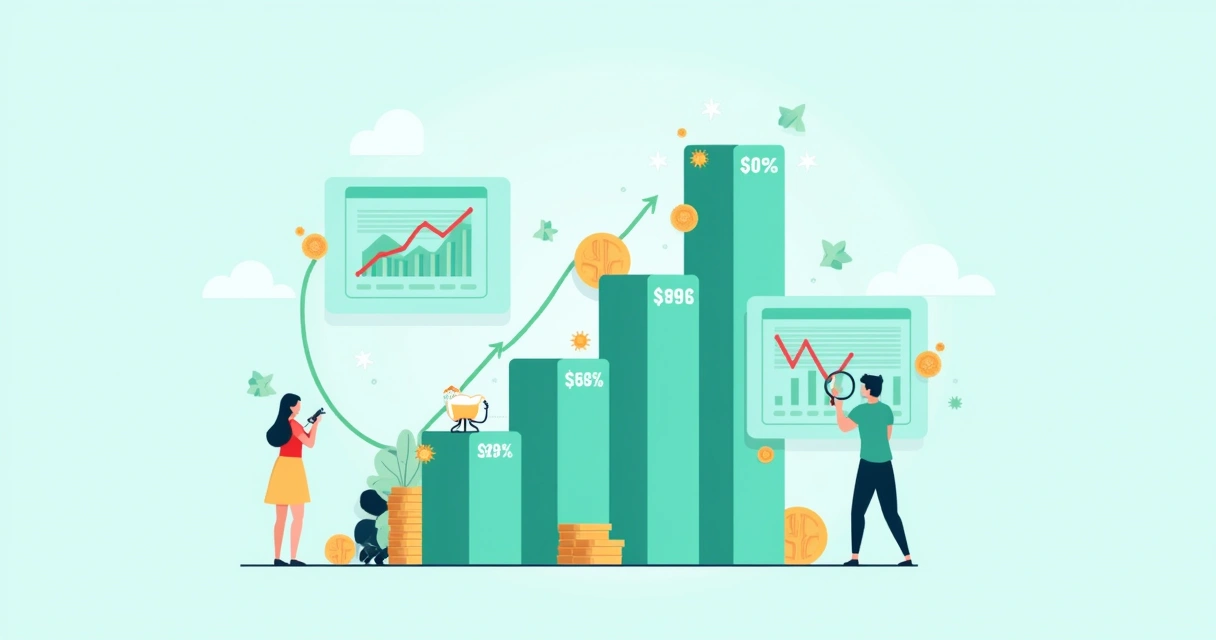 Gráfico crescente mostrando aumento de vendas com inbound marketing 