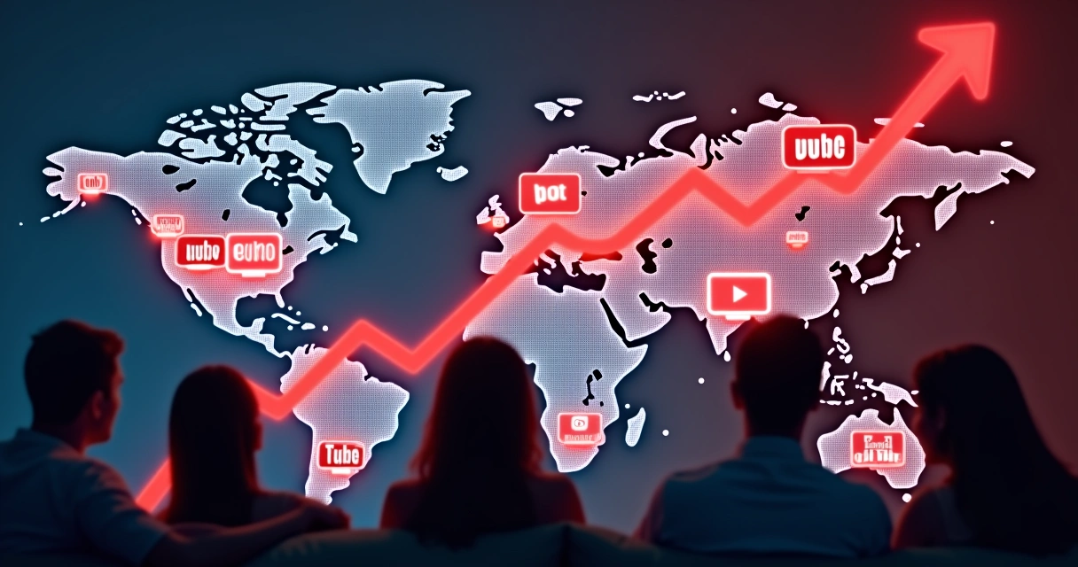 Crescimento global do YouTube em TVs conectadas 