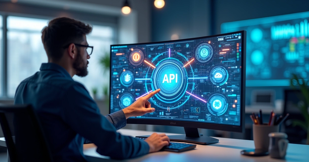 Pessoa utilizando ferramentas digitais para criar agentes de IA sem programação em ambiente moderno digital 