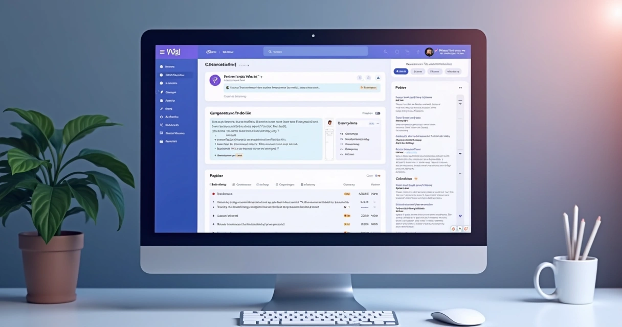 Painel de IA gerando estrutura de aplicativo a partir de descrição em texto