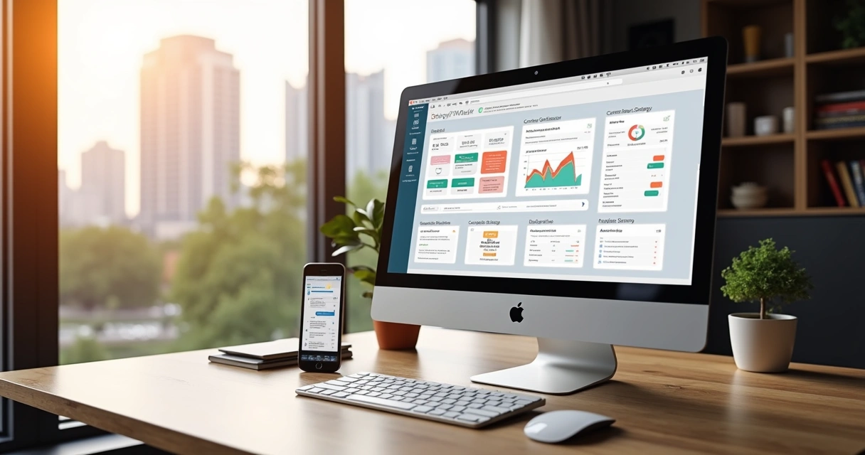 Blog automático sendo criado em Suzano no computador 