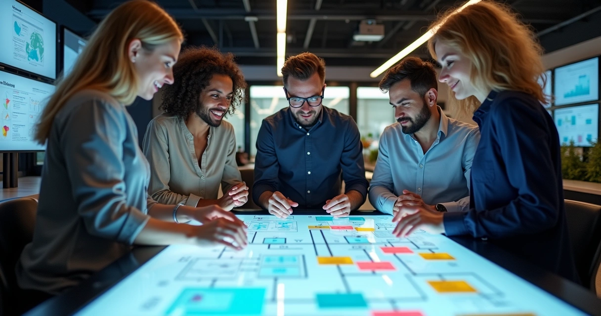 Time montando campanha digital SaaS B2B 