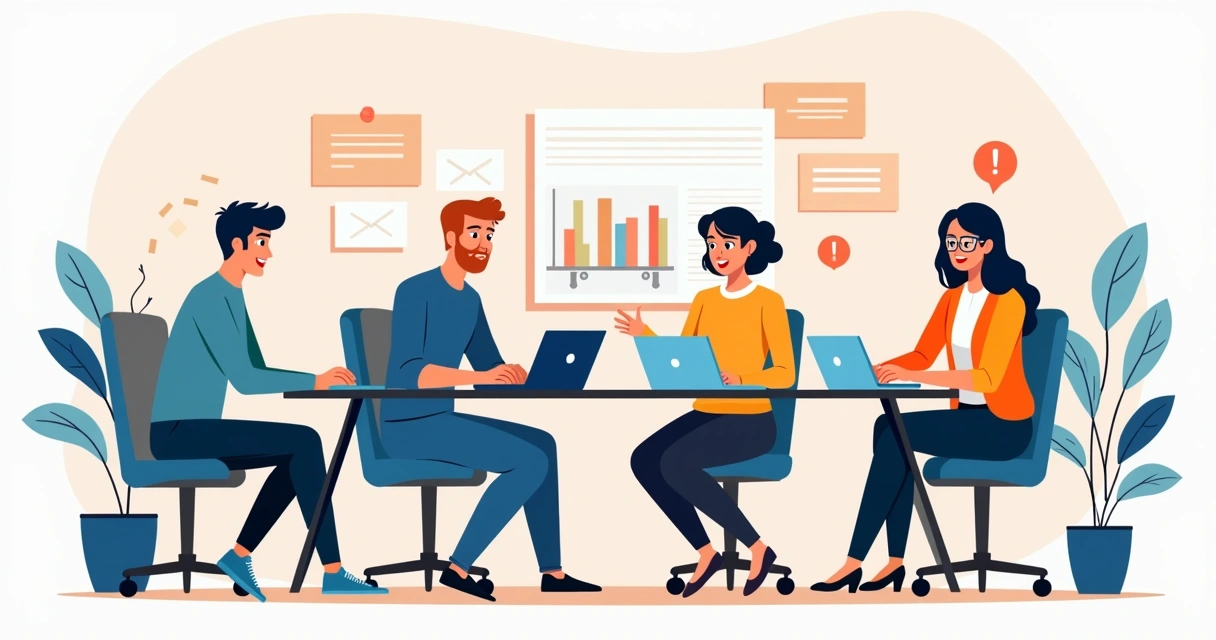 Equipe pequena criando conteúdo digital juntos