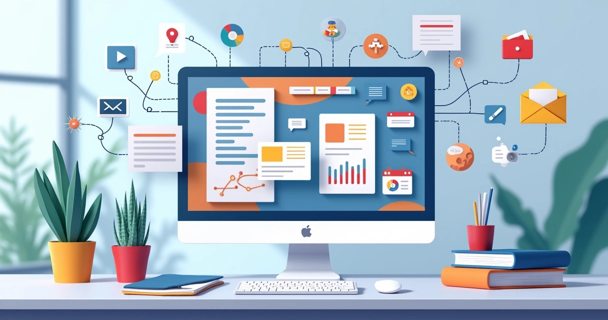 Geração de conteúdo por IA em vários formatos 