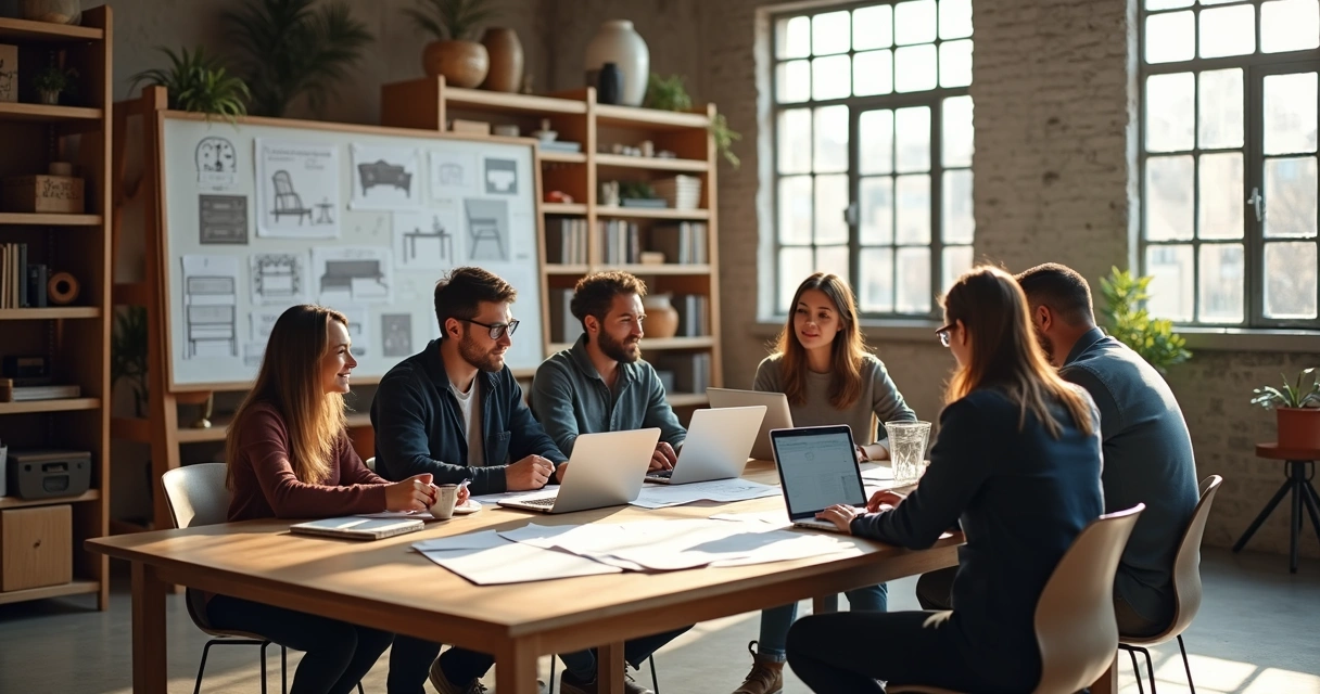 Equipe produzindo conteúdo digital em indústria de Ubá 