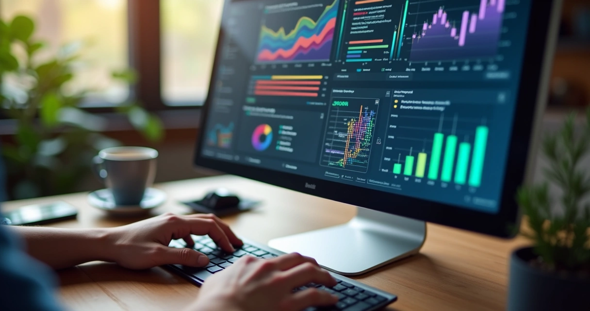 Criação de campanha digital no computador 