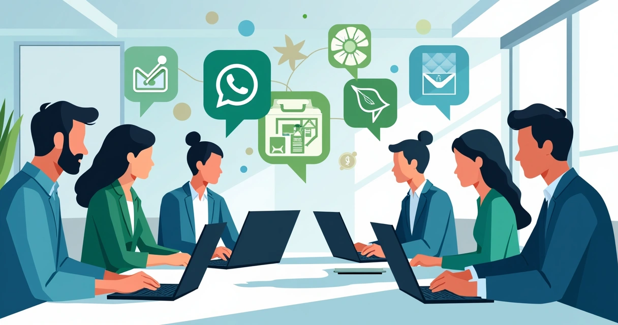 Reunião de equipe estratégia digital e grupos segmentados 